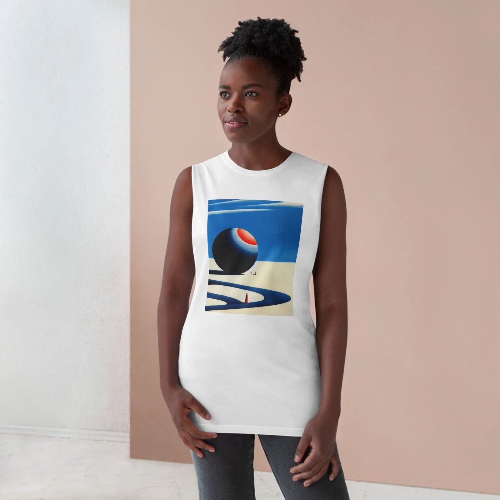surreal minimalist art designer tee summer shirt Unisex Barnard Tank men women