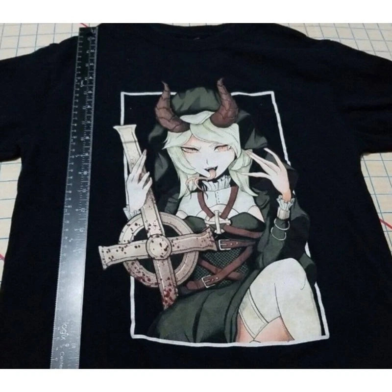 Kawaii Krypt Demon Nun Shirt Anime Tee Mens Size Small Manga