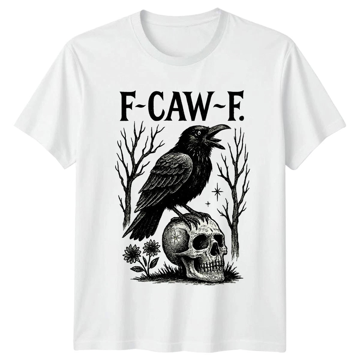F-Caw~F. T-Shirt Gothic Raven Dark Nature Gift For Him And Her