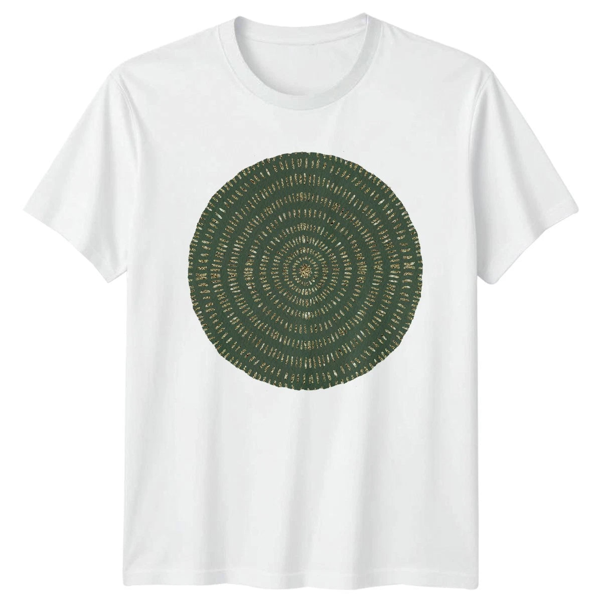 Glitter Gold Mandala Geometric T-Shirt Boho Abstract Apparel Design