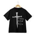 Minimalist Christian Cross T-Shirt | Religious Inspirational Quote Unisex Top