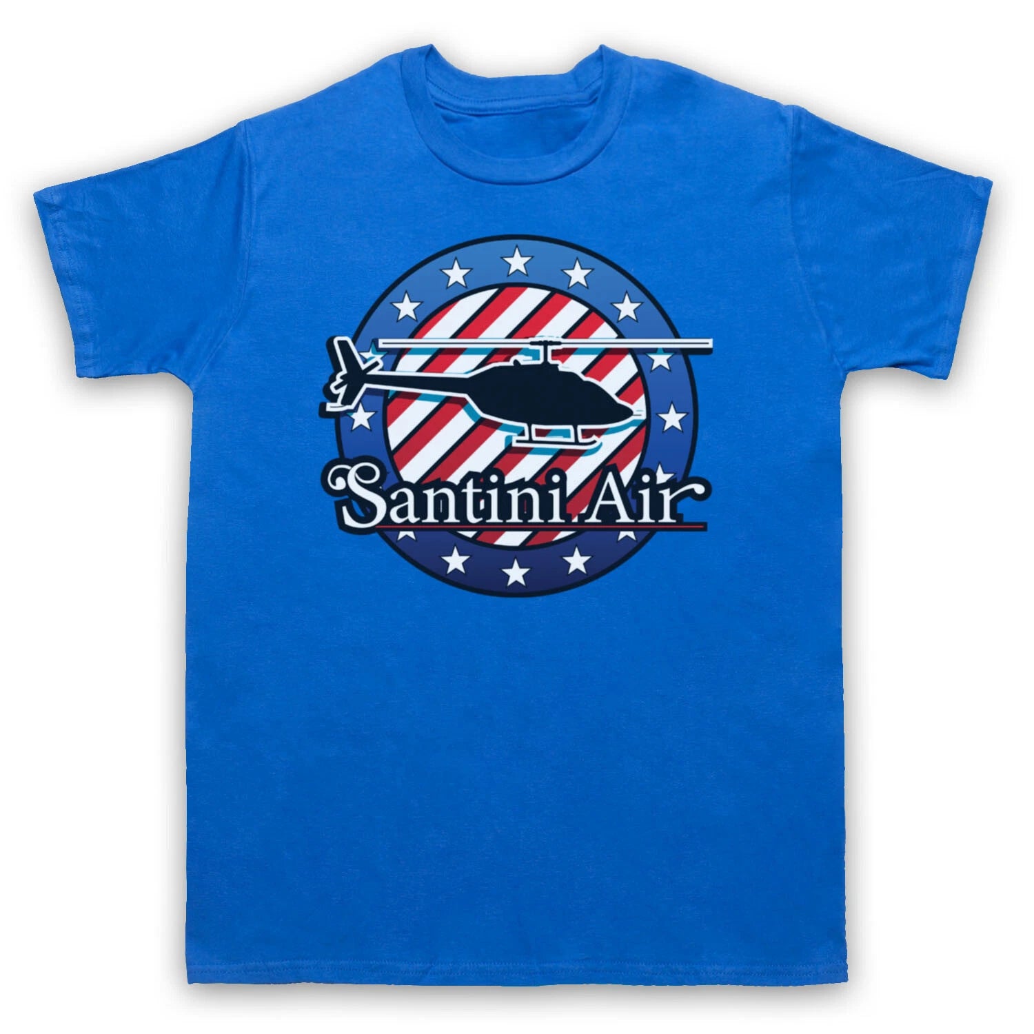 80'S TV SHOW AIRWOLF SANTINI AIR UNOFFICIAL LOGO RETRO MENS & WOMENS T-SHIRT