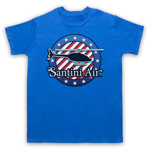 80'S TV SHOW AIRWOLF SANTINI AIR UNOFFICIAL LOGO RETRO MENS & WOMENS T-SHIRT