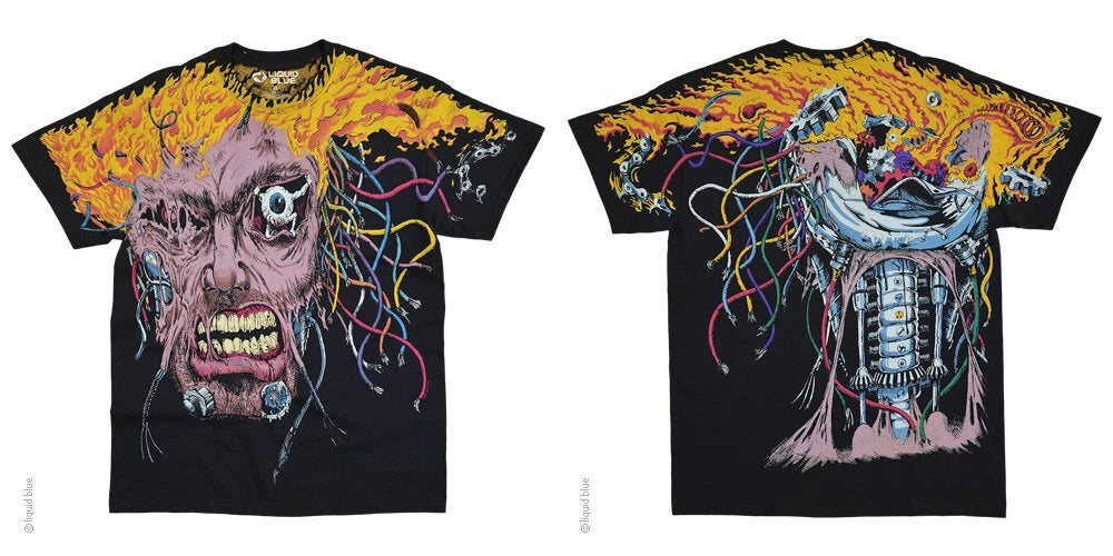 Overload Liquid Blue - Cyber Punk Overdrive Mens T-shirt -NEW