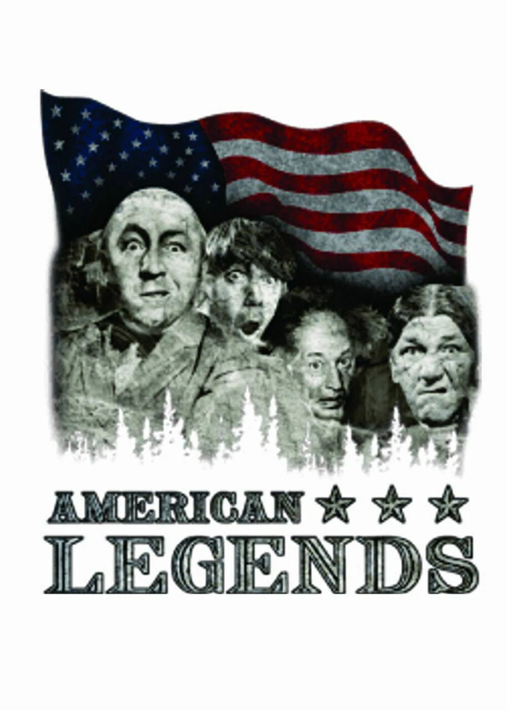 Adult DryBlend® T-Shirt - ( MT RUSHMORONS - STOOGES - HUMOR / NOVELTY)