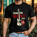 Relax The Bass Player Is Here Funny Music T-Shirt Guitarist Humor Quote Gift Top