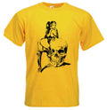 SKULL GIRL T-SHIRT - Goth Horror Biker Kinky Fetish Gothic - Choice Of Colours