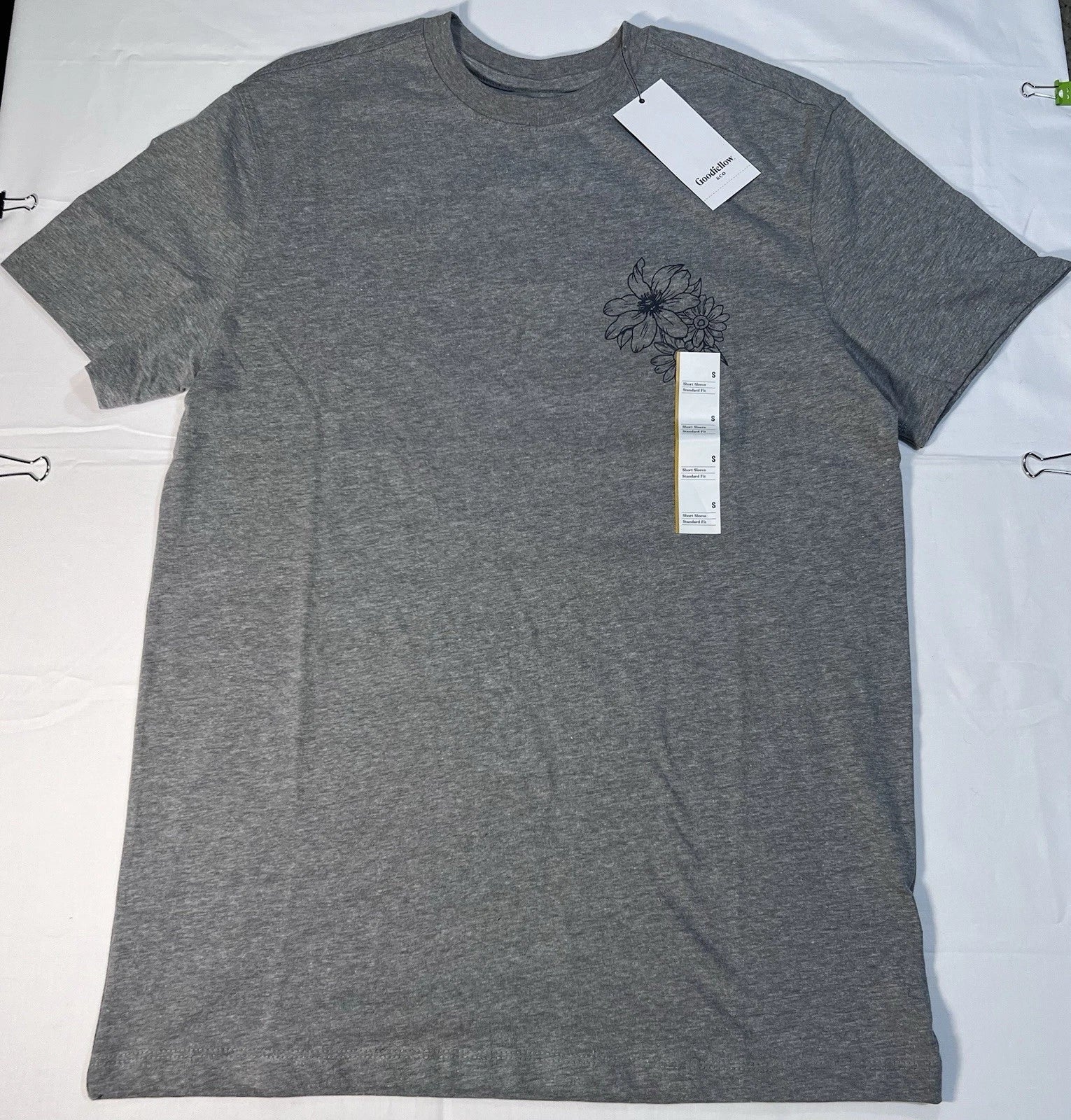 Goodfellow & Co Gray Boho Wildflower T-Shirt - Size S, New with Tags!