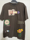 MTV TRL Graphic Tee Shirt A4071 Vintage Y2K Size Medium Some Embroidery