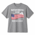 Memorial Day Remember & Honor Salute Patriotic Retro Graphic Cotton T‑Shirt