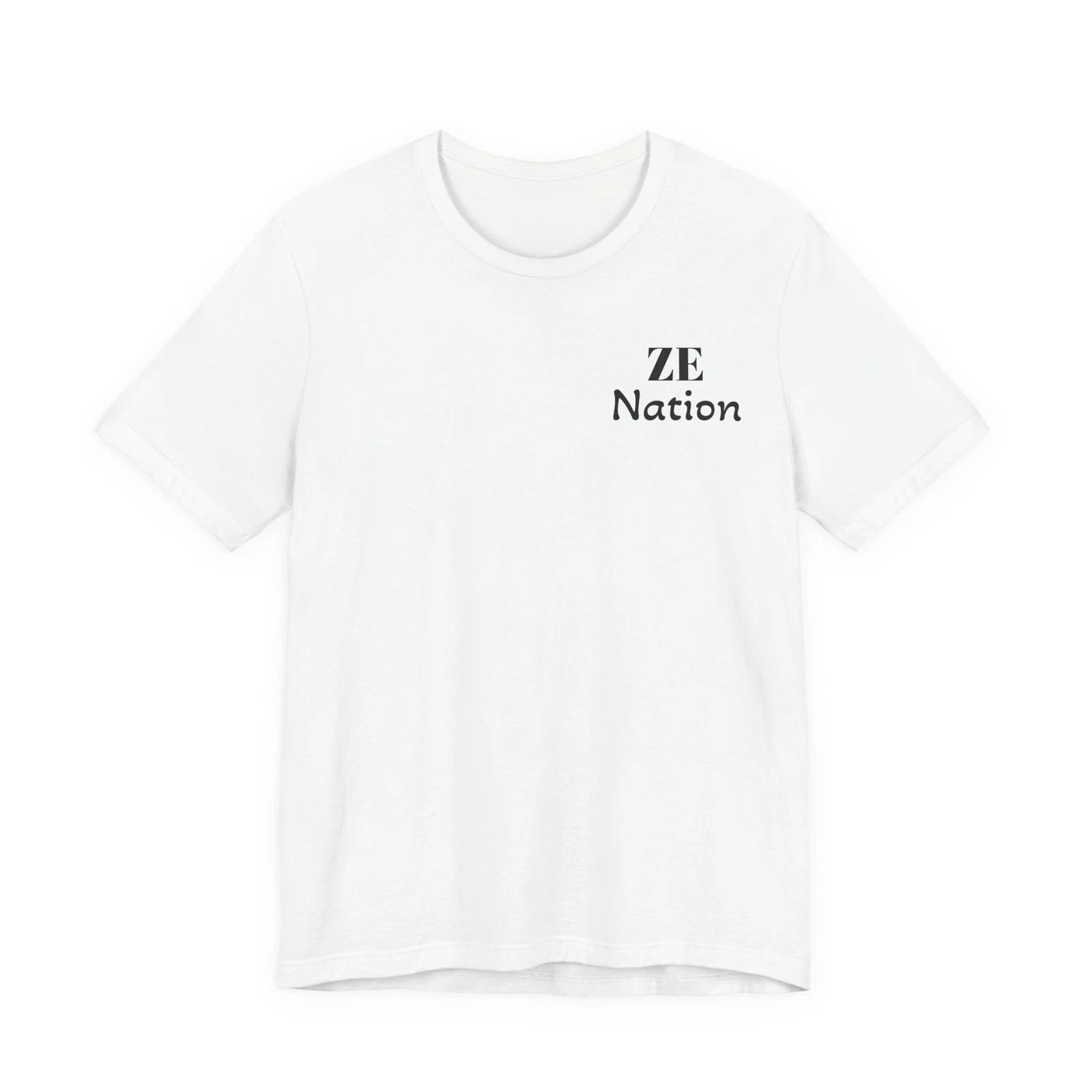 ZE Nation chest logo Tee | Minimalist typography t-shirt