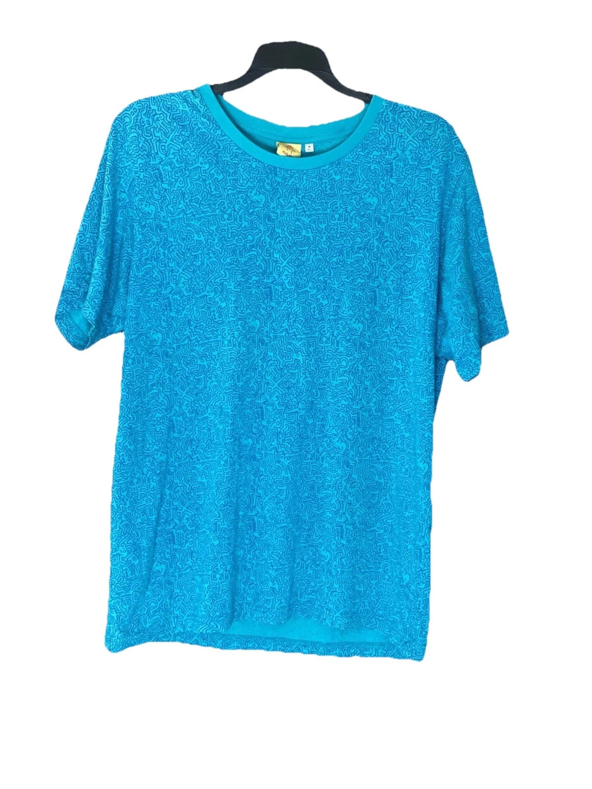 Keith Haring Sz M Unisex Blue Pop Art Culture Short Sleeve T-Shirt