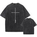 100% Cotton Oversized T-Shirt, Scripture Cross Vintage Streetwear Unisex Tee