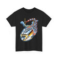 Flaming Football Fierce Face Sports Y2K Grunge Retro Men's T-Shirt