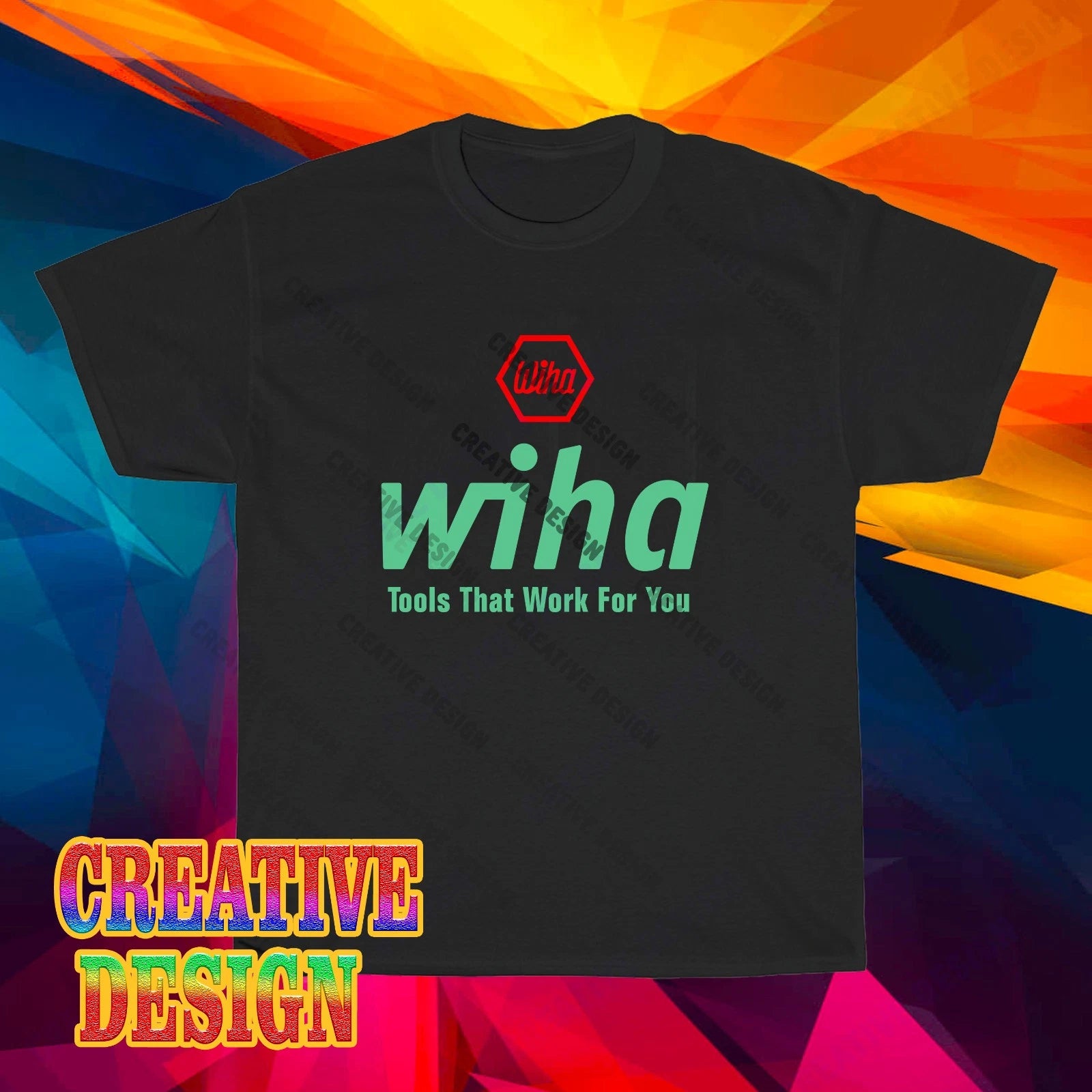 NEW! Wiha Tools Logo Long Sleeve T-Shirt Funny Size S to 5XL
