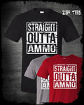 Straight Outta Ammo T-Shirt Ammunition Shortage Meme Pew Pew Life Gun Food 2A