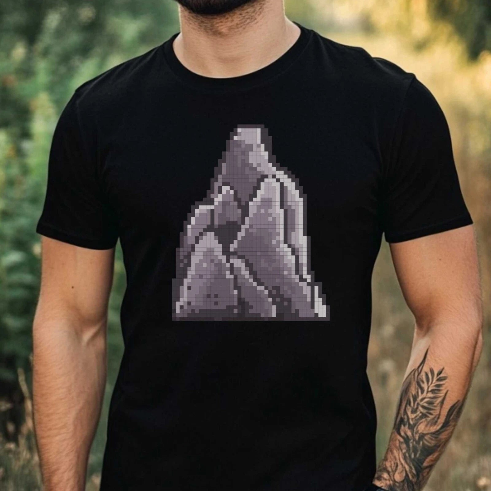 Mens Bouldererer Climbing Motif Cotton T-Shirt Size XS to 5XL