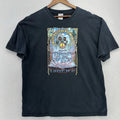 2007 Haight Ashbury 40th Ann Summer of Love Art Black T-Shirt Sz XL Y2K Hippie