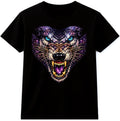 Wolf Head Biker T Shirt Snarling Wild Animal Predator Vintage Graphic Tee