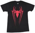 Spider-Man Adult New T-Shirt - Distressed Red Long-Legged Spider Logo