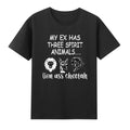 My Ex Has Three Spirit Animals Lion Ass Cheetah Funny T-Shirt