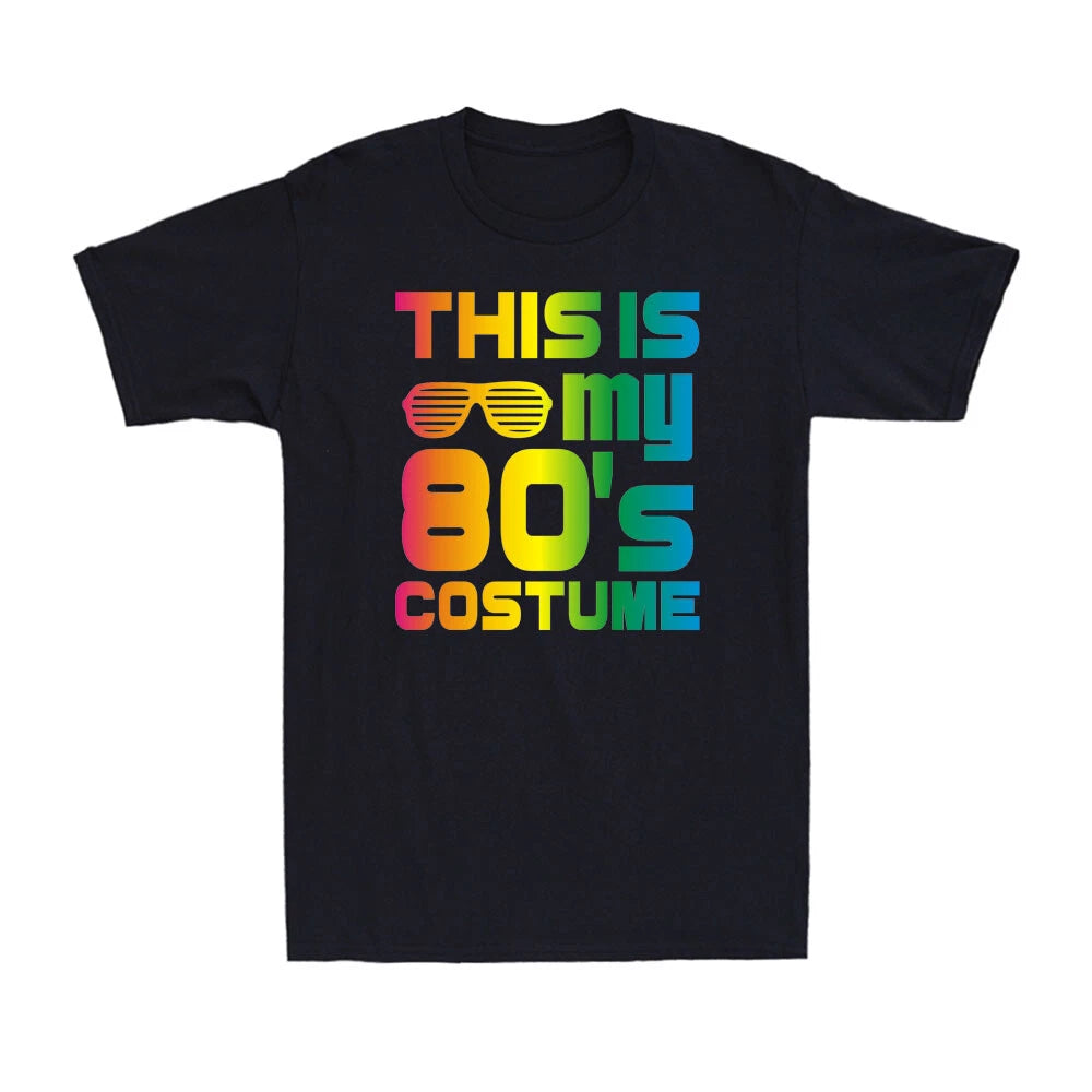 This Is My 80s Costume Funny 80s T-Shirt Vintage Colorful Graphic Men's T-Shirt