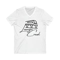 Monorail Lounge Crawl Minimalist Unisex Jersey Short Sleeve V-Neck Tee