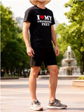 I Love My Girlfriend’s Feet T Shirt Funny Meme Men White Cotton Short Sleeve Tee
