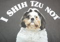 Vtg Y2K I Shih Tzu Not Graphic T-Shirt Dog Shih Tzu Size Adult Small Gray