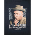 Vintage Three Stooges Curly Howard T Shirt I Try To Think Black Y2K XL