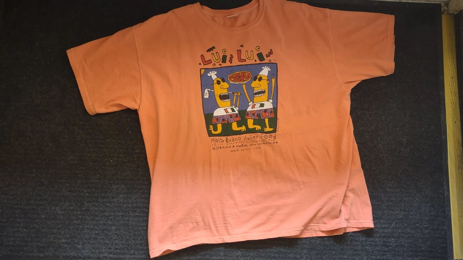 Vintage Charlie Woglom Pop Art Haring Warhol T-shirt Orange Size- 3XL