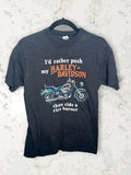 Vintage 80s I’d Rather Push My Harley Davidson Motorcycles Rice Burner T-Shirt M