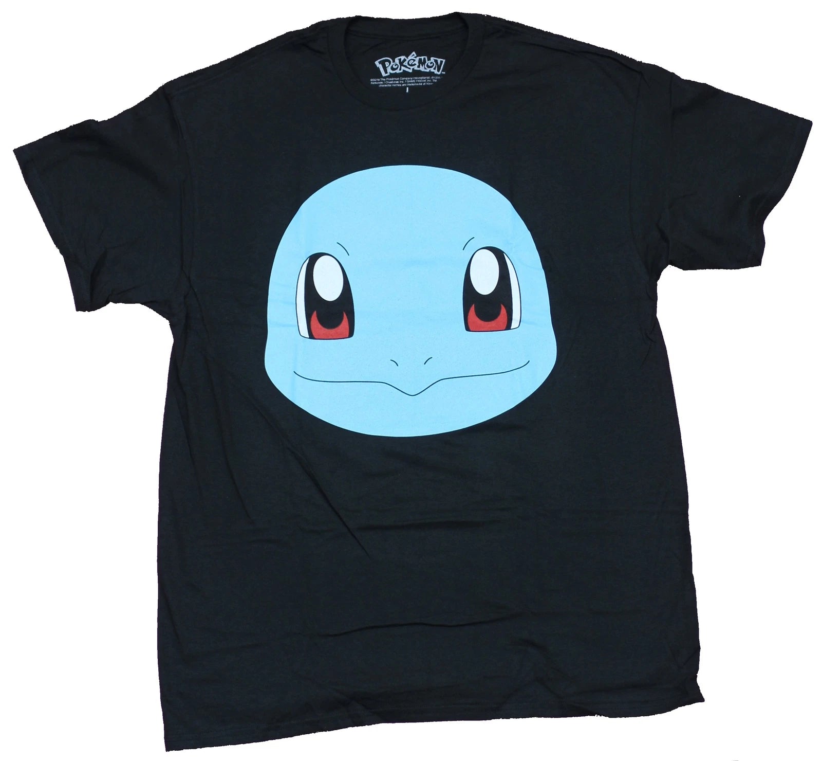 Pokemon Adult New T-Shirt  -  Squirtle Smiling Giant Head Pic