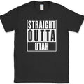 Straight Outta Utah T-Shirt Funny Humor State Pride Home US Novelty Tee