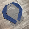 Y2K Faded Goth Grunge Emo American Eagle Thermal Raglan Long Sleeve Long Sleeve