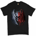 Gothic Demon Angel Skull T-shirt Horror Nightmare Halloween Men's Tee