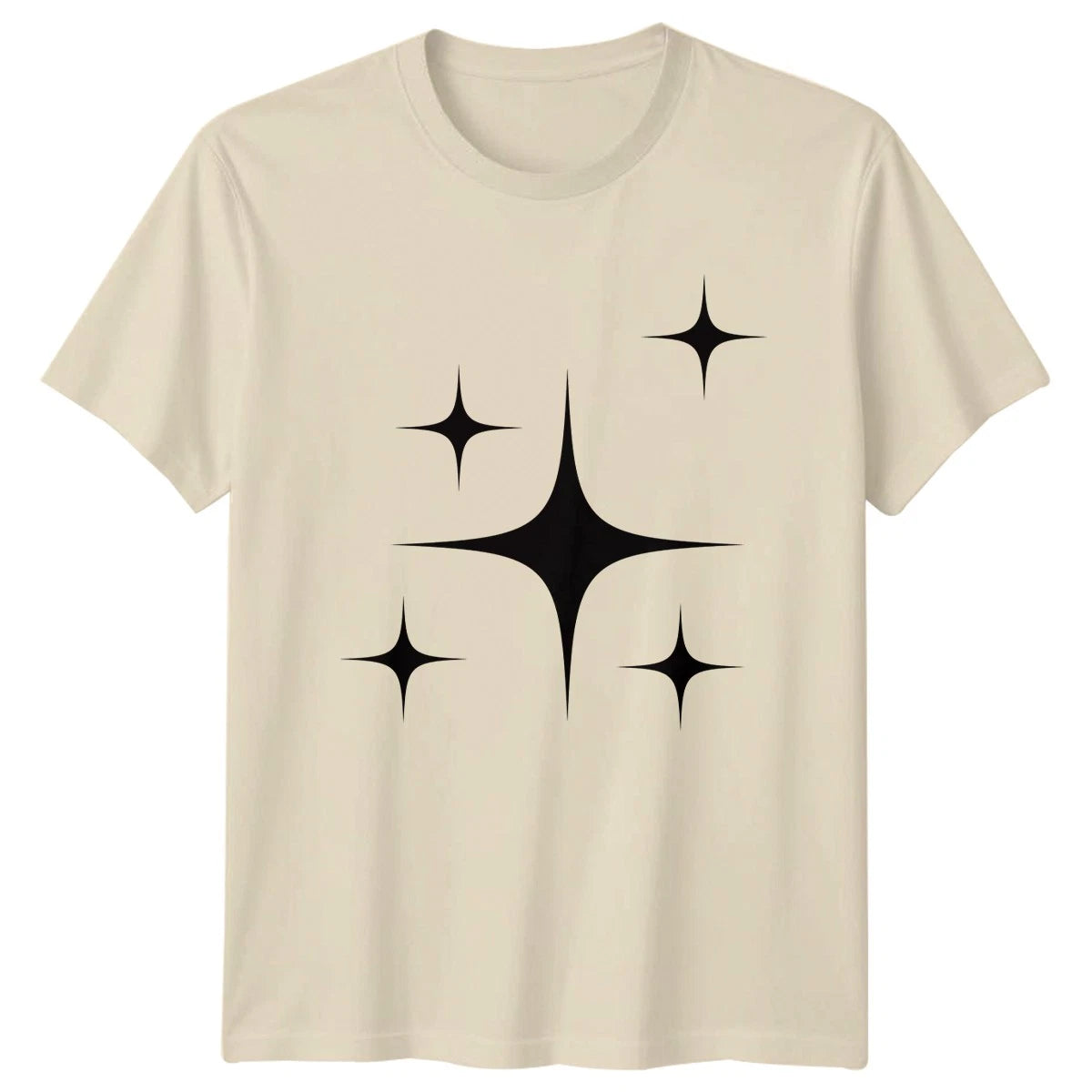 Minimalist Sparkle Aesthetic Graphic Black T-Shirt Sparkle Aesthetic