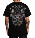 Sullen Pin Up Street Life Rock Gothic Americana Tattoo Art Mens Tee PIRATE BADGE