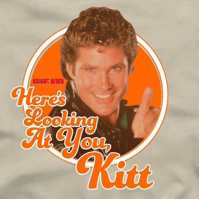 HERE'S LOOKING AT YOU KITT Knight Rider T-Shirt  80s TV show David Hasselhoff