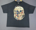 Vintage Y2K Skull NYC Art Painting Abstract 2XL Black Shirt Rare New York