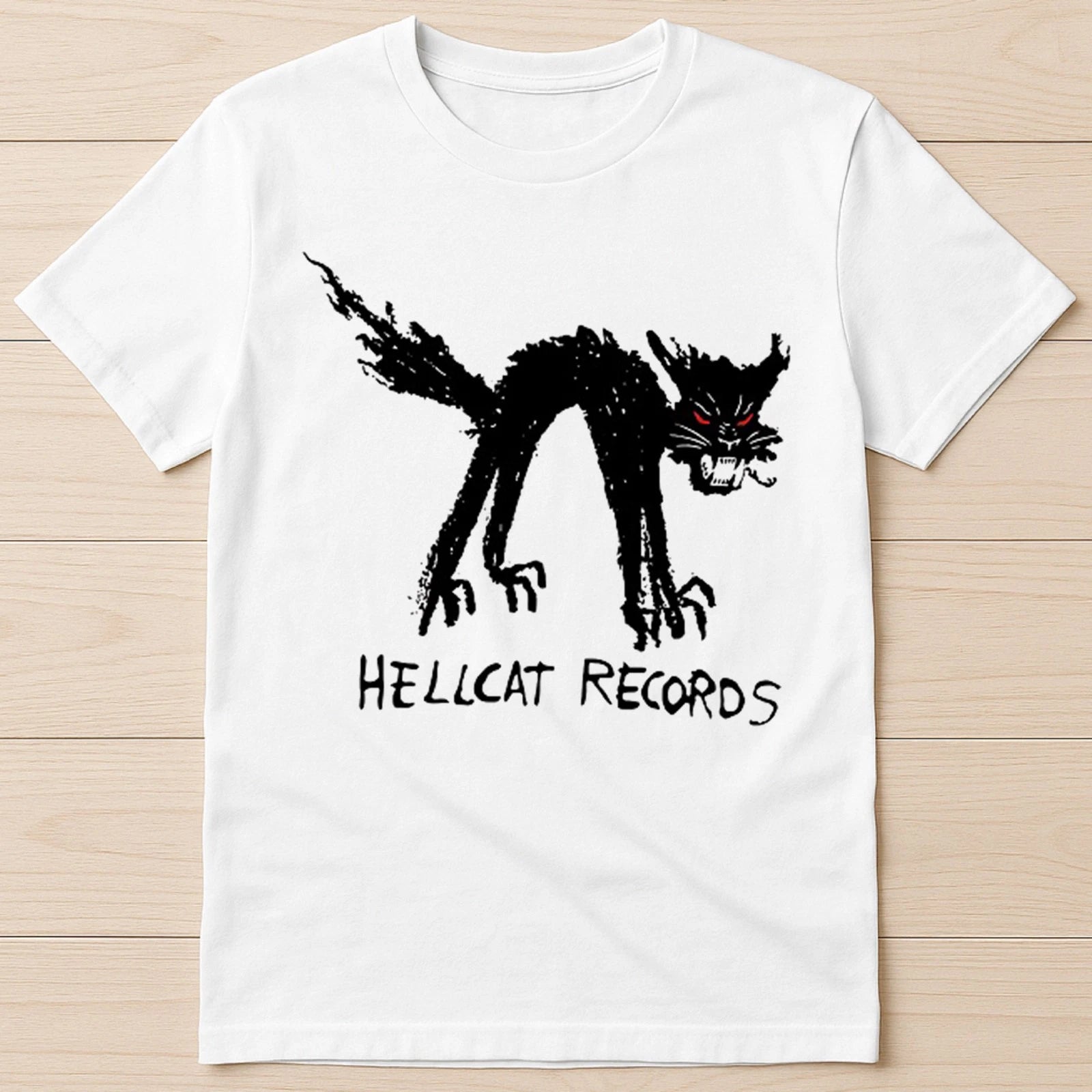 Hellcat Vinyl Records  Seattle Record Store Music Cat Gift Tee T Shirt 2934