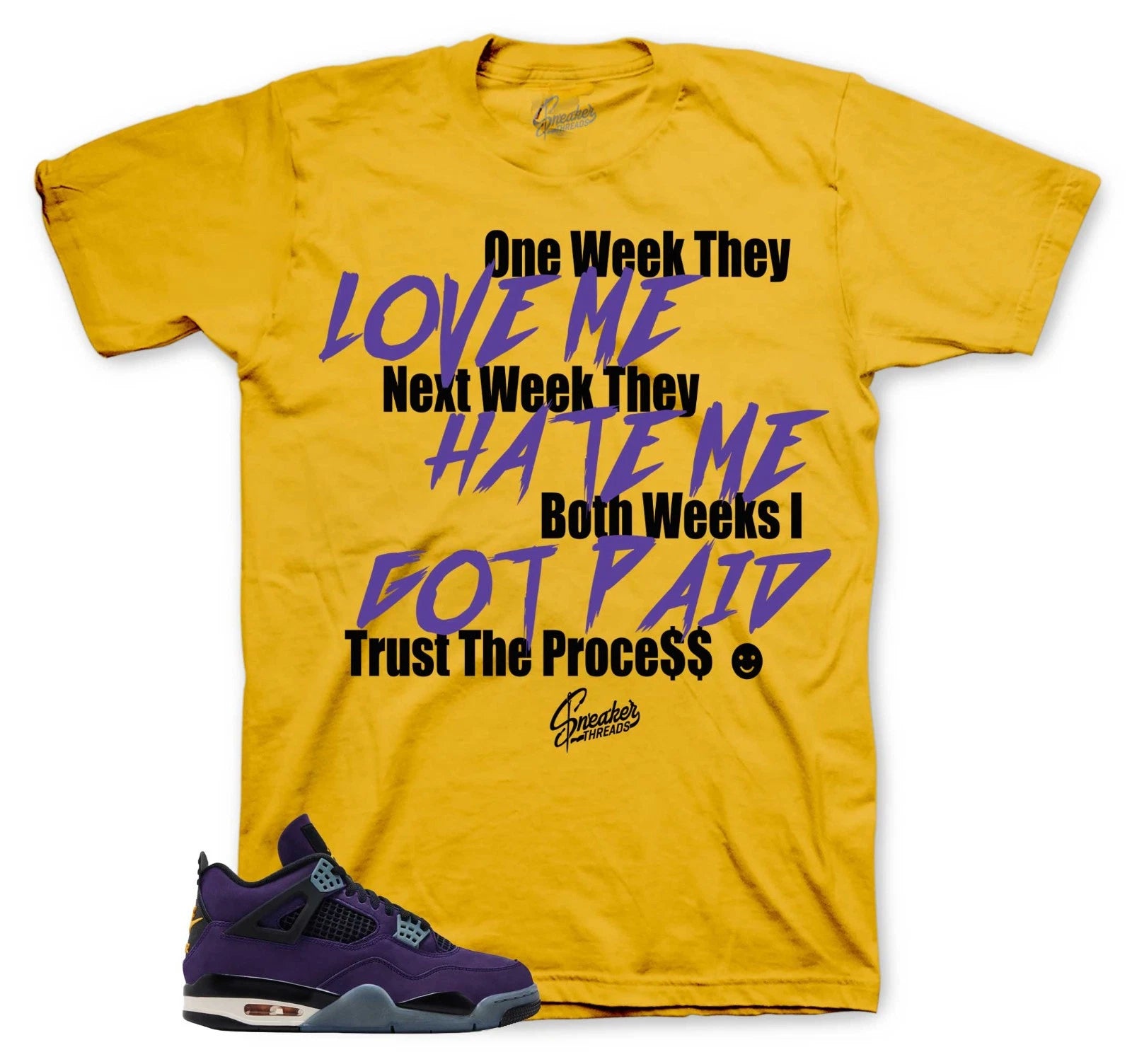 Shirts To Match Jordan 4 Imperial Purple AJ4 - Trust Process Shirt