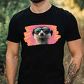 Men's Meerkat Sunglasses Print Cotton T-Shirt Size XS to 5XL