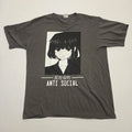 Anti Social Japanese Text Aesthetic Anime Unisex T-shirt Size L