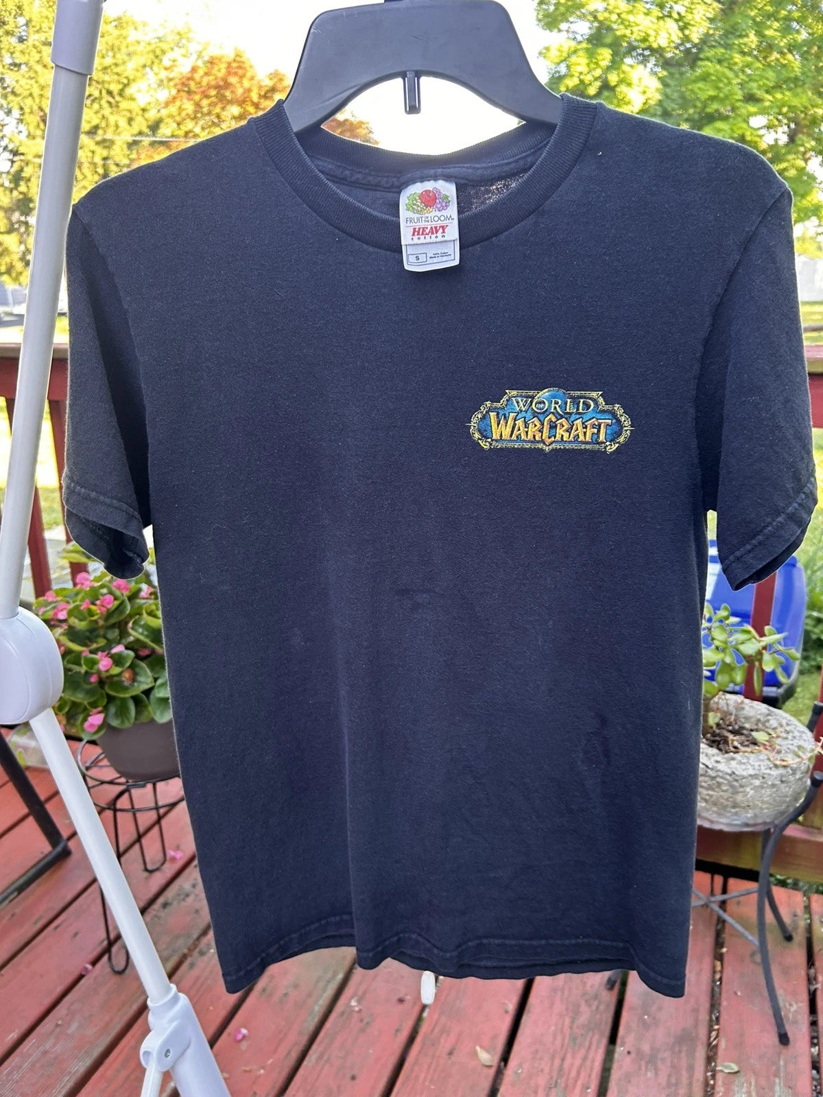 World of Warcraft T-Shirt Vintage Gamer Tee Double Sided Adult Small Black