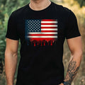 Men's American Flag Motif Cotton T-Shirt Size XS to 5XL