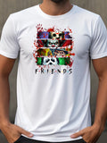 Friends Horror Slasher Crew Group Halloween Adult Humor Funny T-Shirt 3