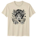 Boho Floral Woman Nature Art Womens T-Shirt Floral Art Botanical Birthday Gift