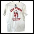 NWT Gildan Las Vegas Lost My Ass Funny Graphic T-Shirt White Mens Small NWT