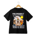 I’m Pibble Wash My Belly Funny Dog Graphic T Shirt Bulldog Unisex Tee